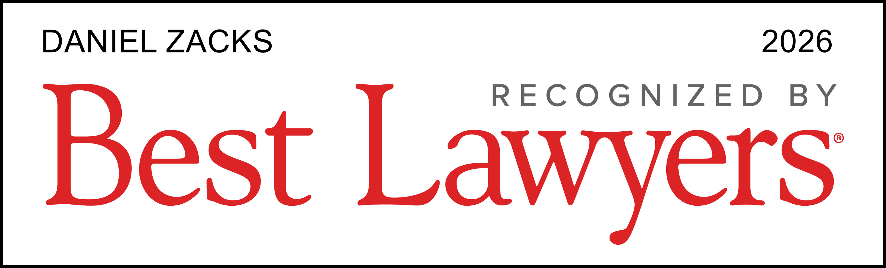 Best Lawyers Daniel Zacks